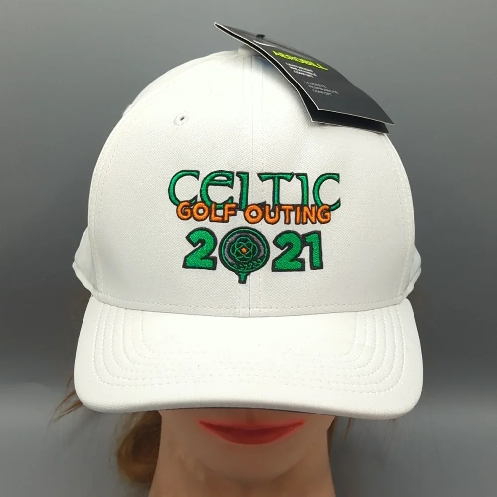 Celtic Golf Outing 2021 Nike Classic99 Dri-Fit Fitted Hat Cap M/L White NWT